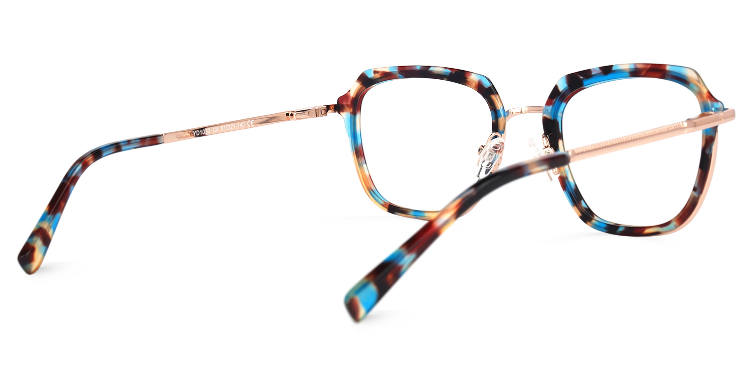 Anita Bleue Tortue Carré Lunettes3