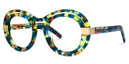 Texidor Bleu Tortue Ronde lunettes1