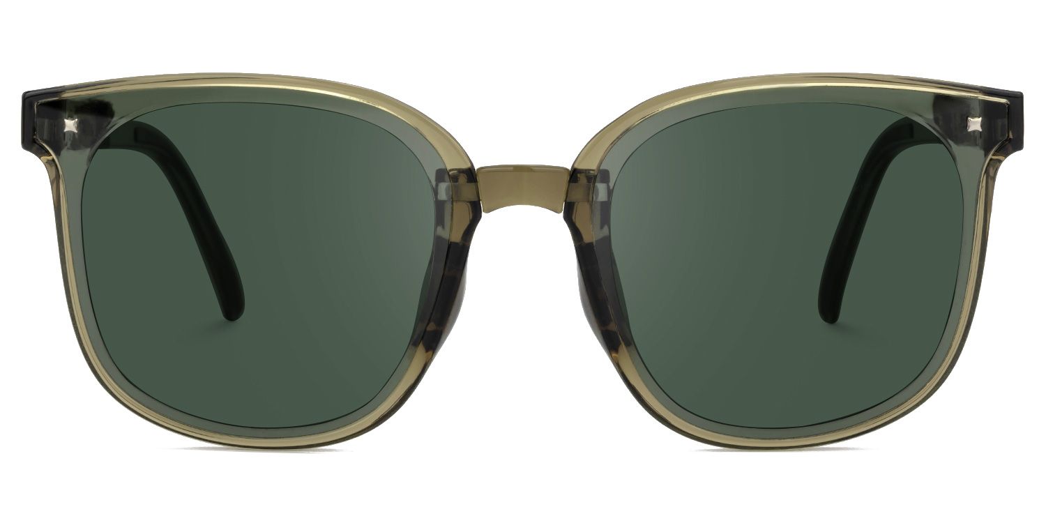 Sulaika Tr90 Square Vert Lunettes de soleil à Monture | ZEELOOL FR0