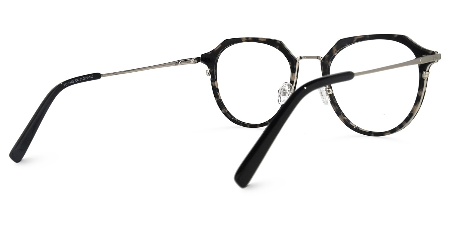 Hazel Noir Tortue Ronde Lunettes3