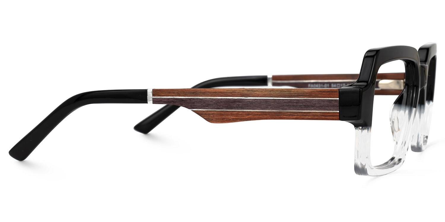 Jack Noir-Cristal Rectangle Lunettes2