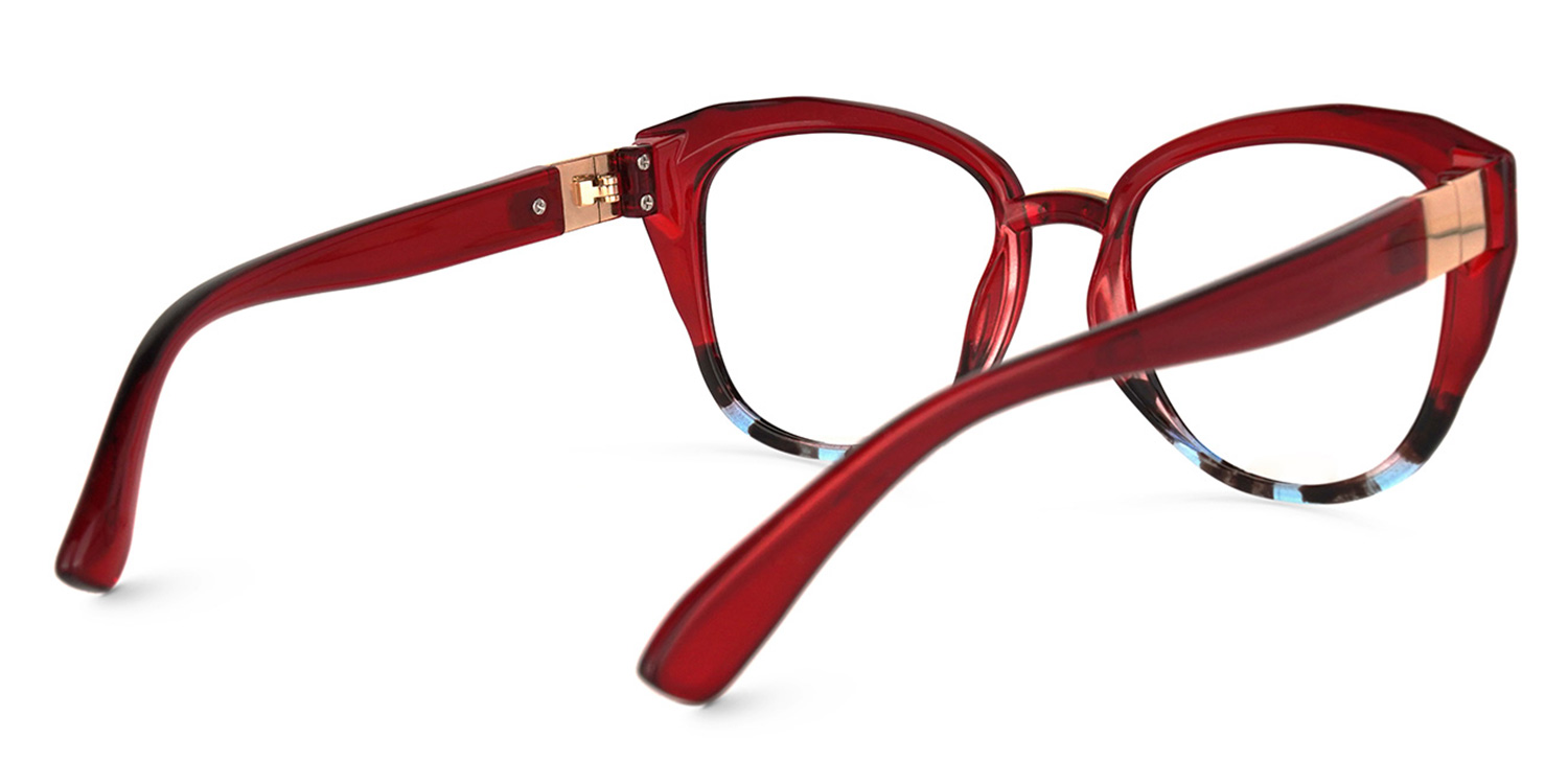 Mouna Rouge Cateye Lunettes3