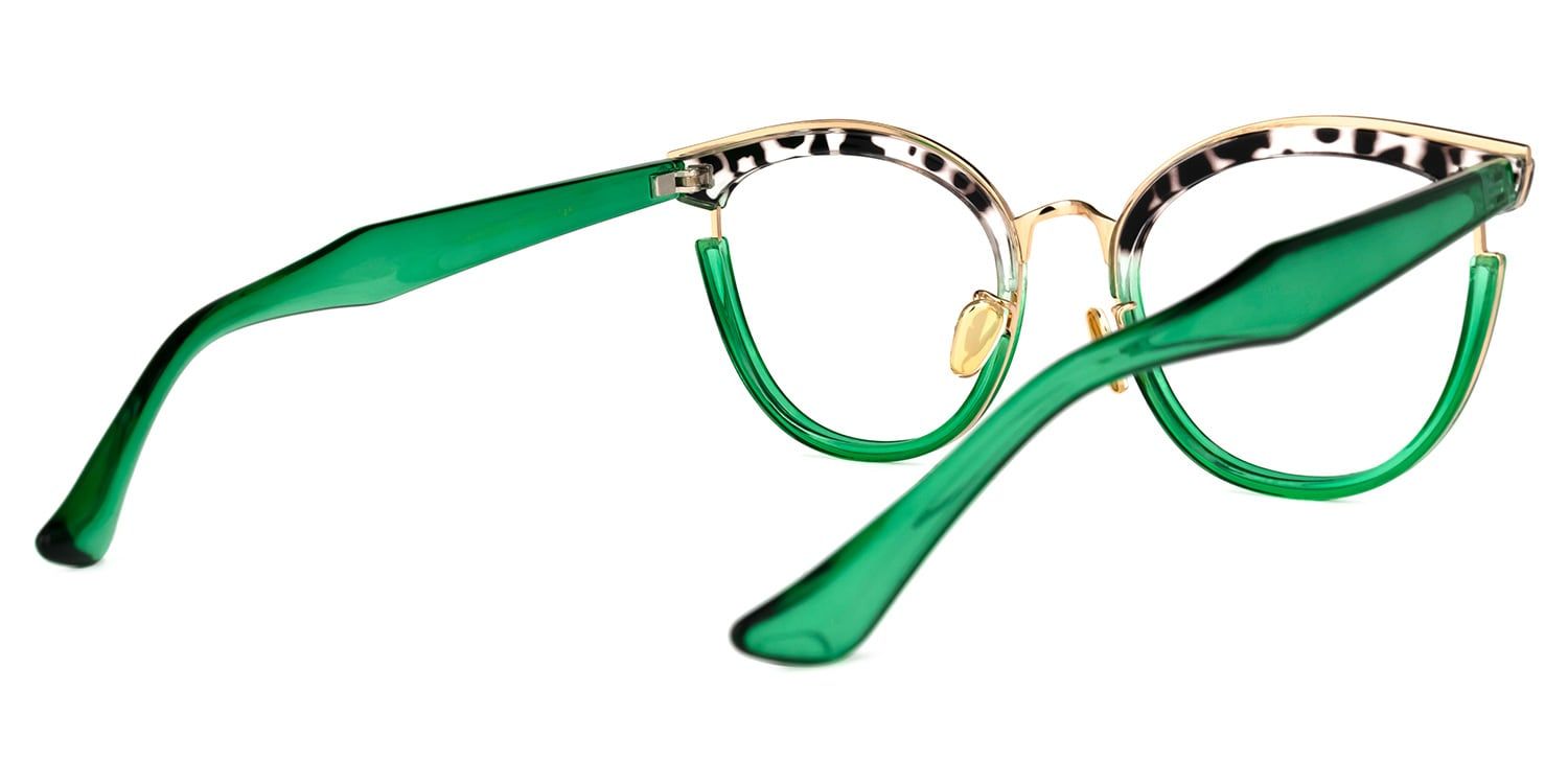 Laraine Vert Cateye Lunettes3