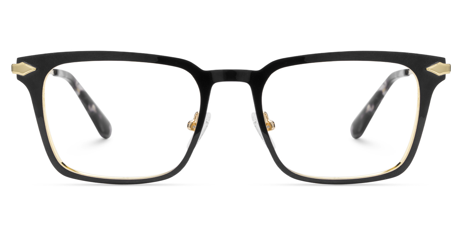 Chaney Noir Rectangle Lunettes0