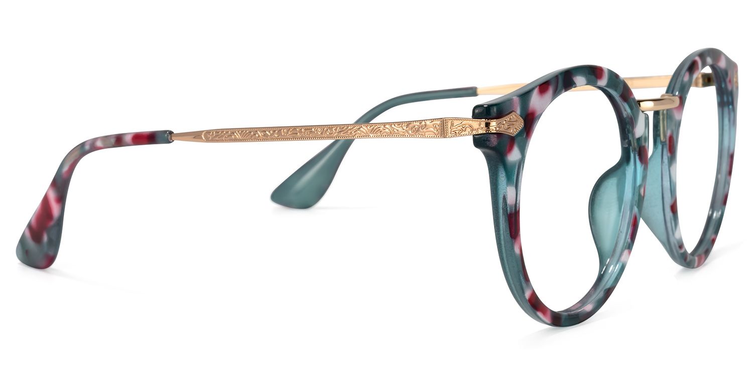 Quentina Bleue Ronde Lunettes3