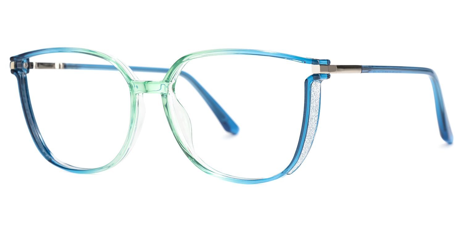 Rodz Bleu-Vert Carré Lunettes 1