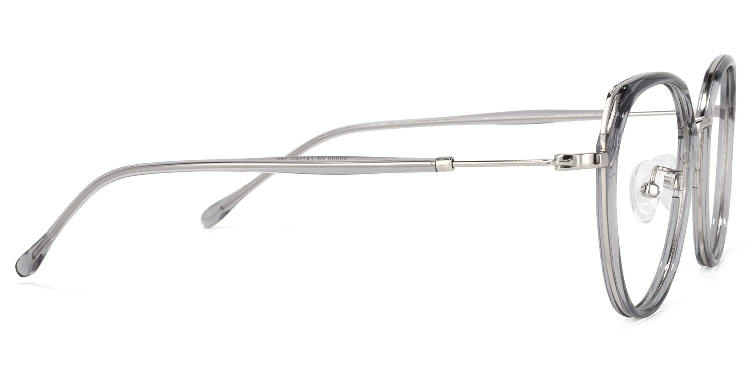 Ofelia Lunettes géométriques gris cristal2