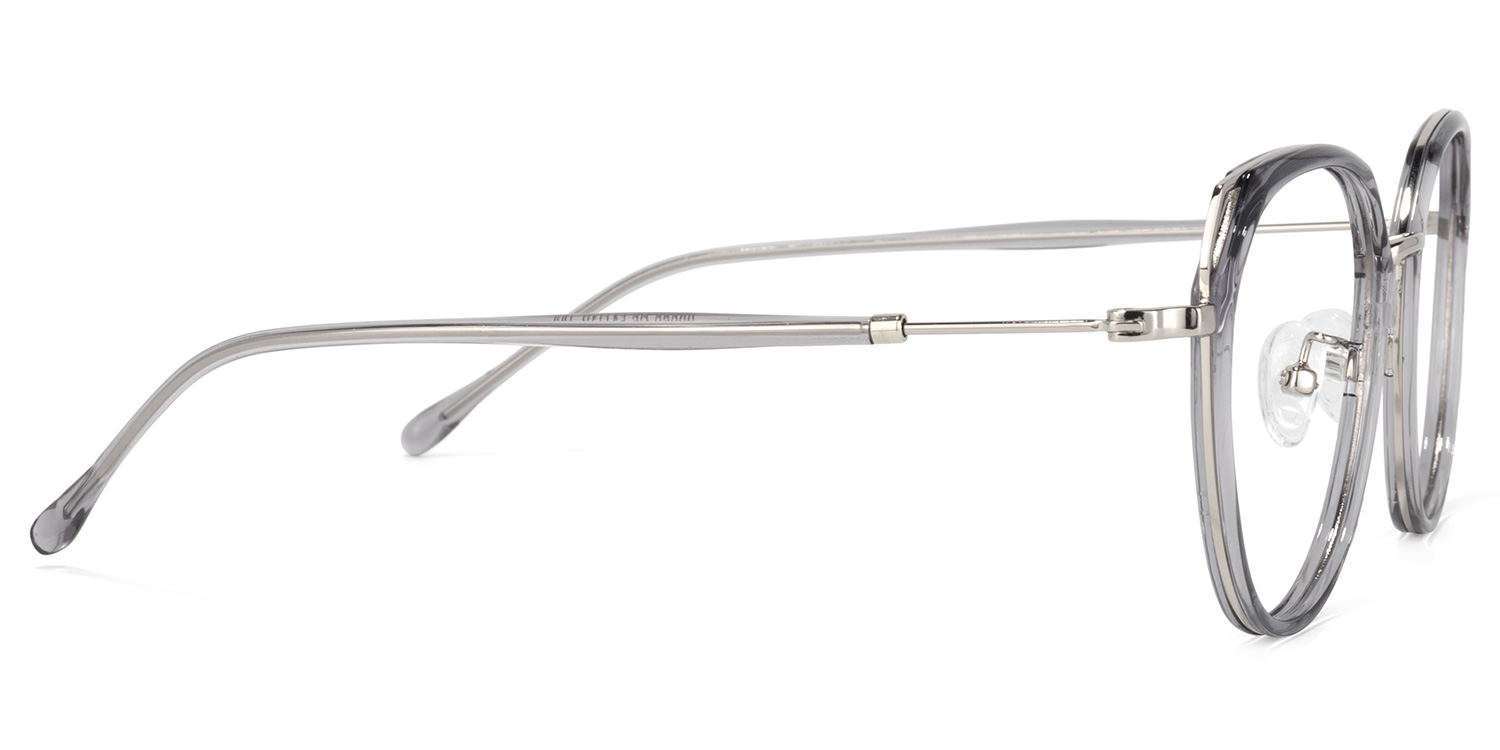 Ofelia Lunettes géométriques gris cristal2