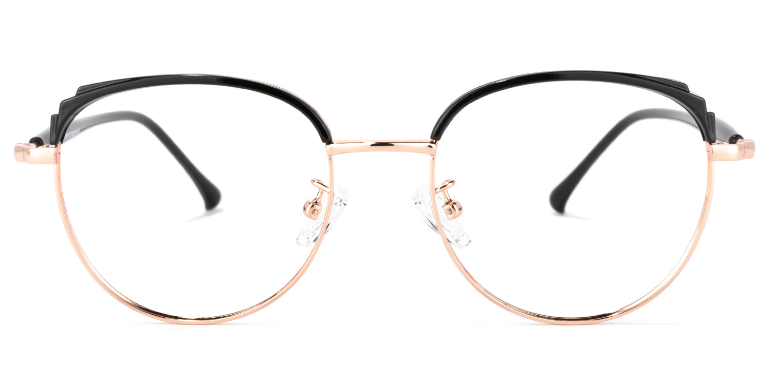 Wesley Noir Rose Ronde Lunettes0