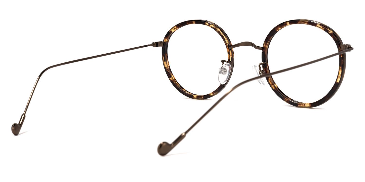 Alba Lunettes rondes Jaune Tortoise3