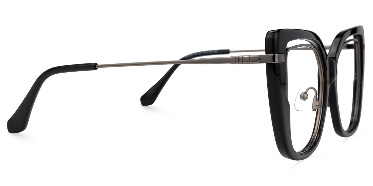 Eloisa Noir Cateye Lunettes2