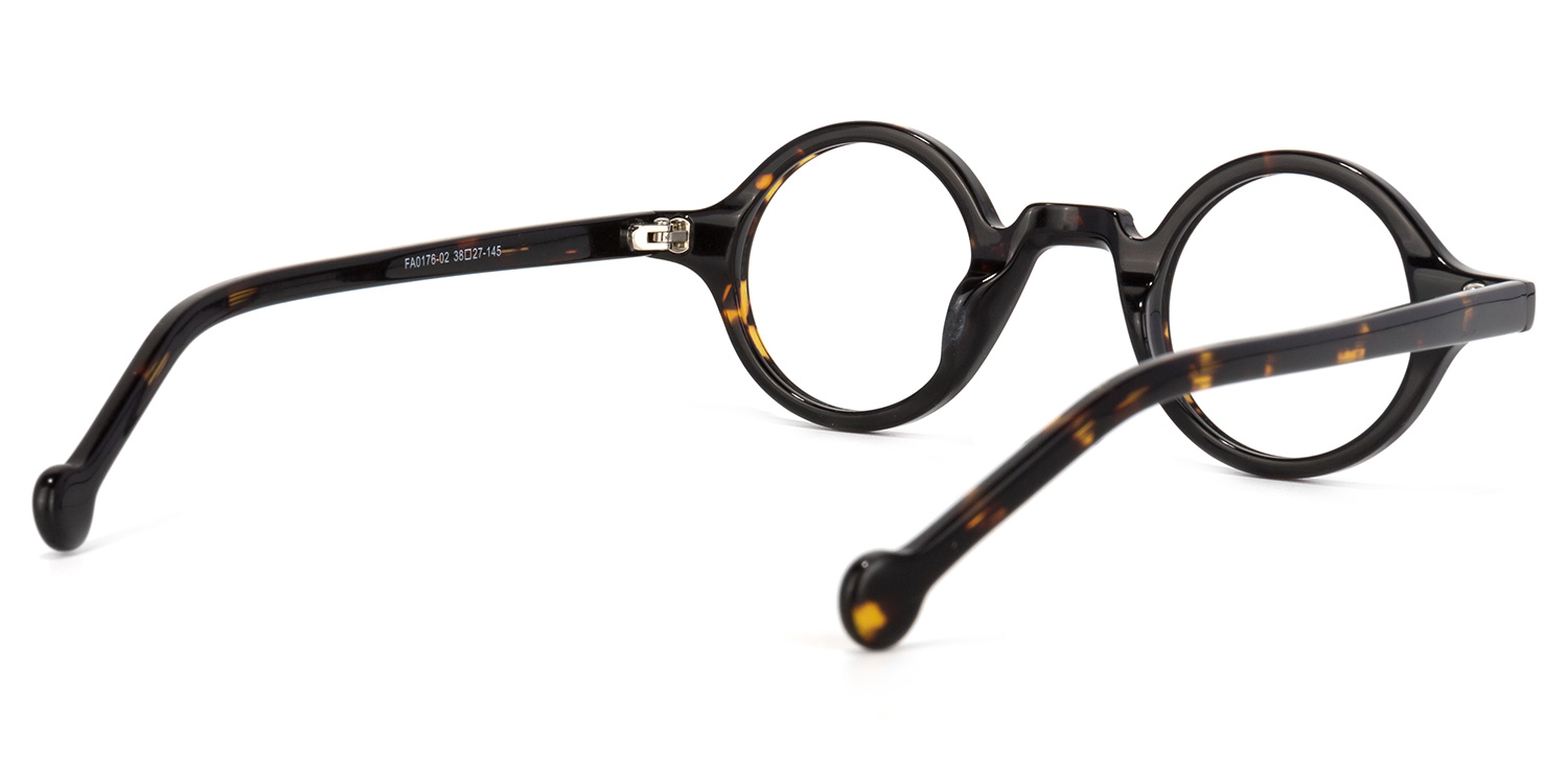 Arale Lunettes rondes à monture complète Tortoise5