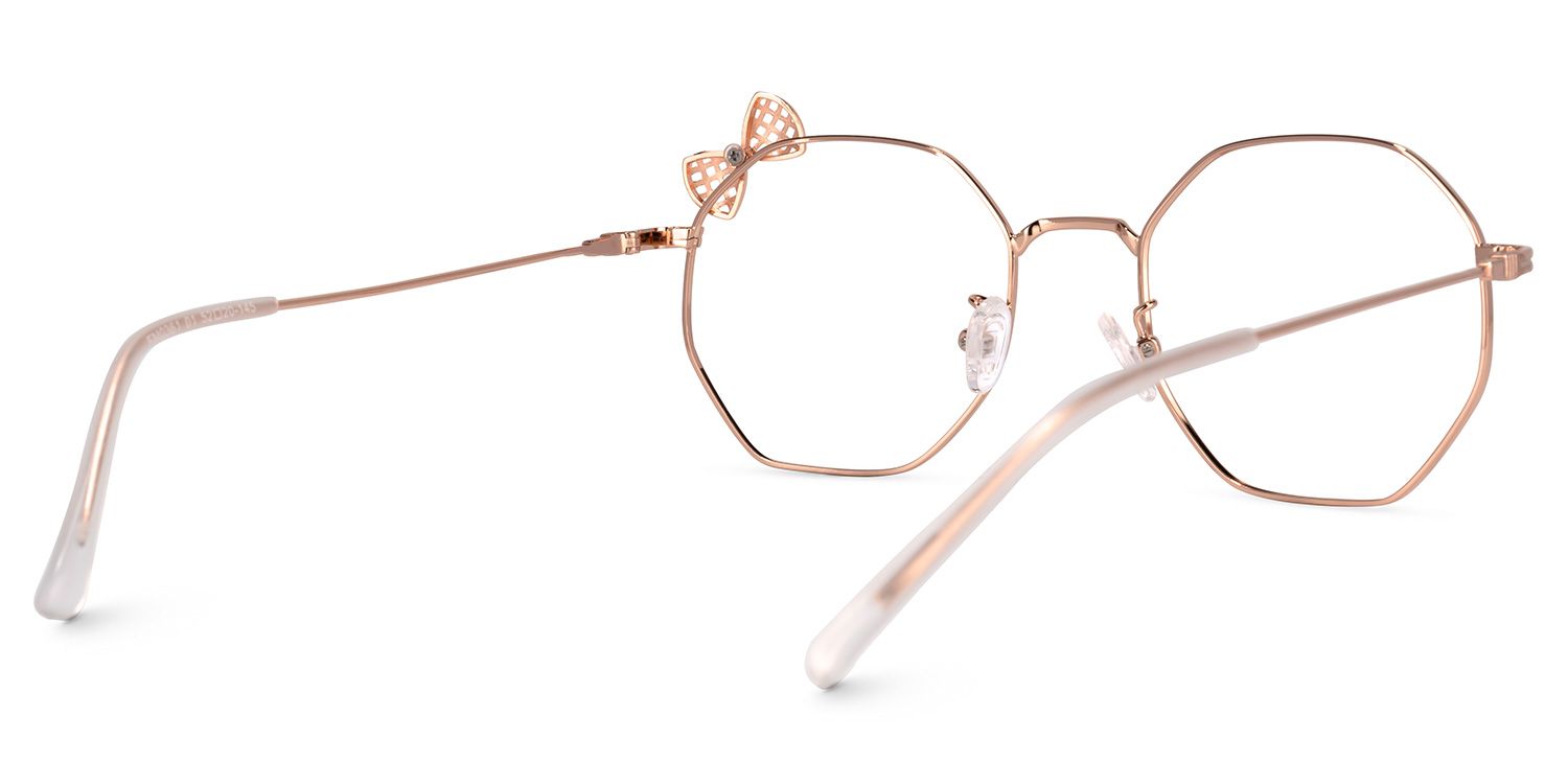 Kaitlyn Lunettes géométriques en or rose3