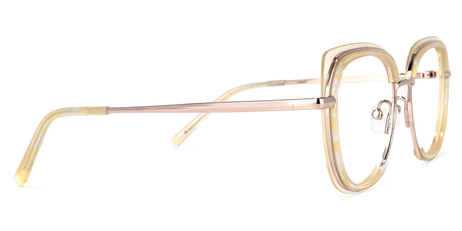 Linda Jaune Cateye Lunettes3