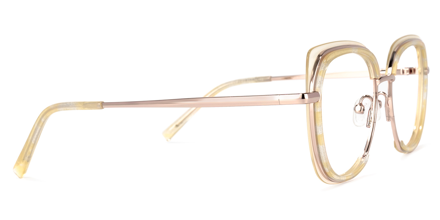 Linda Jaune Cateye Lunettes3