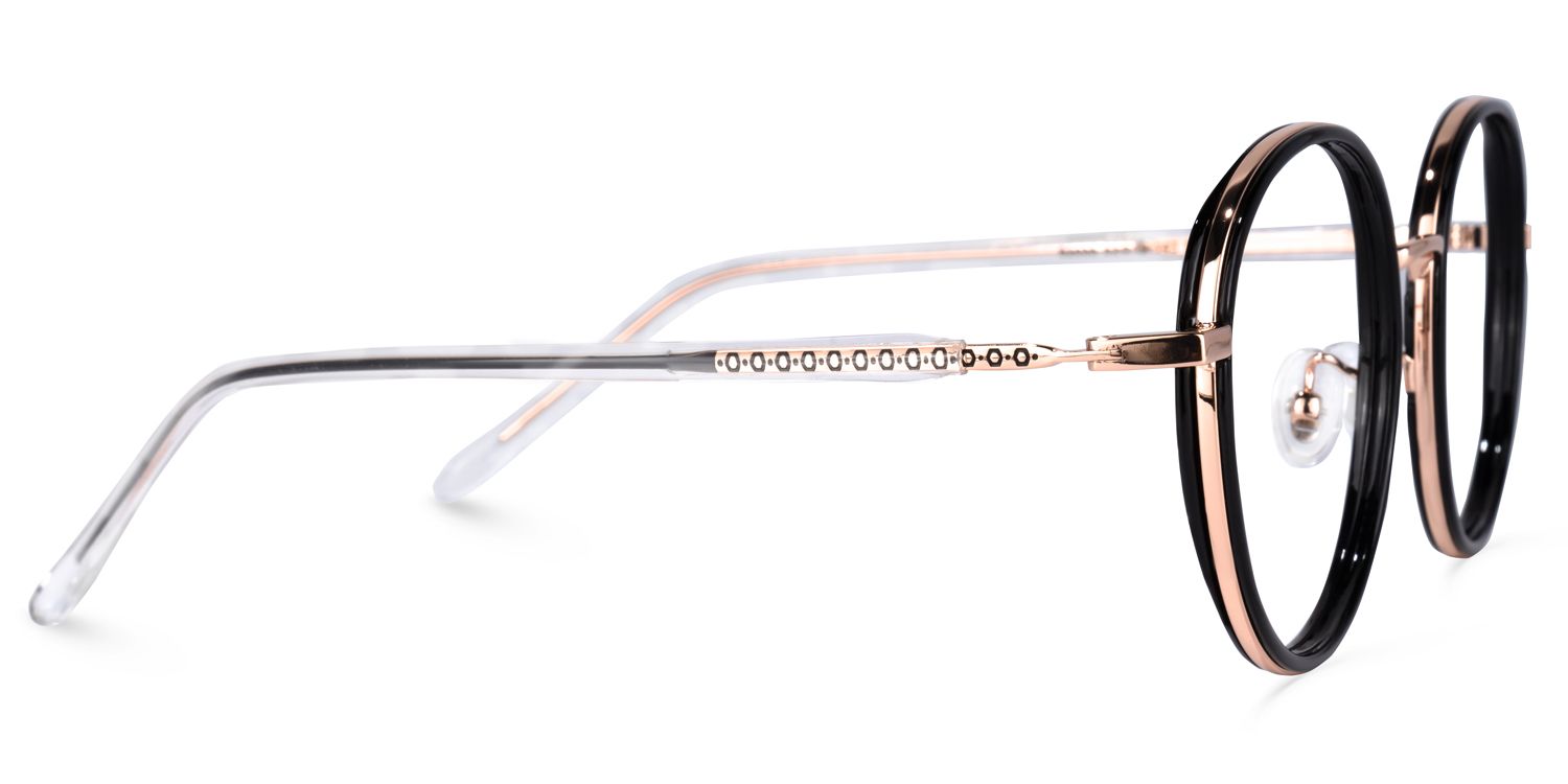 Zhane Lunettes rondes noires2