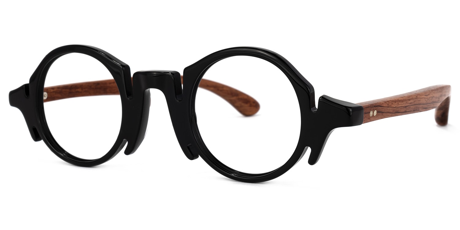 Charlie Noir Ronde Lunettes1
