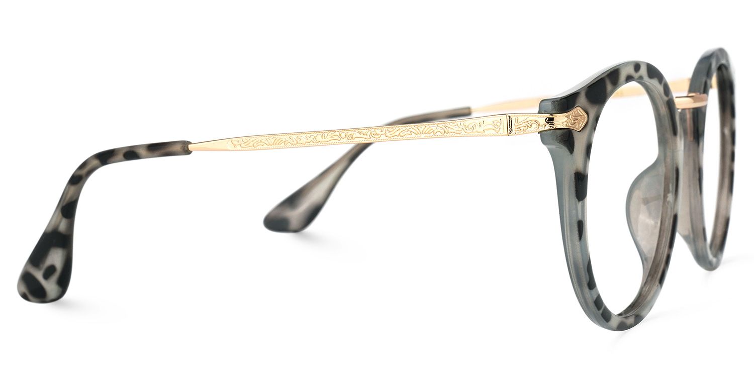 Quentina Gris Ronde Lunettes3