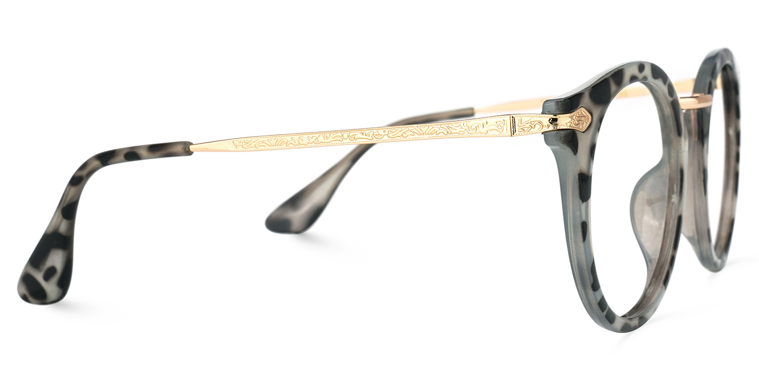 Quentina Gris Ronde Lunettes3