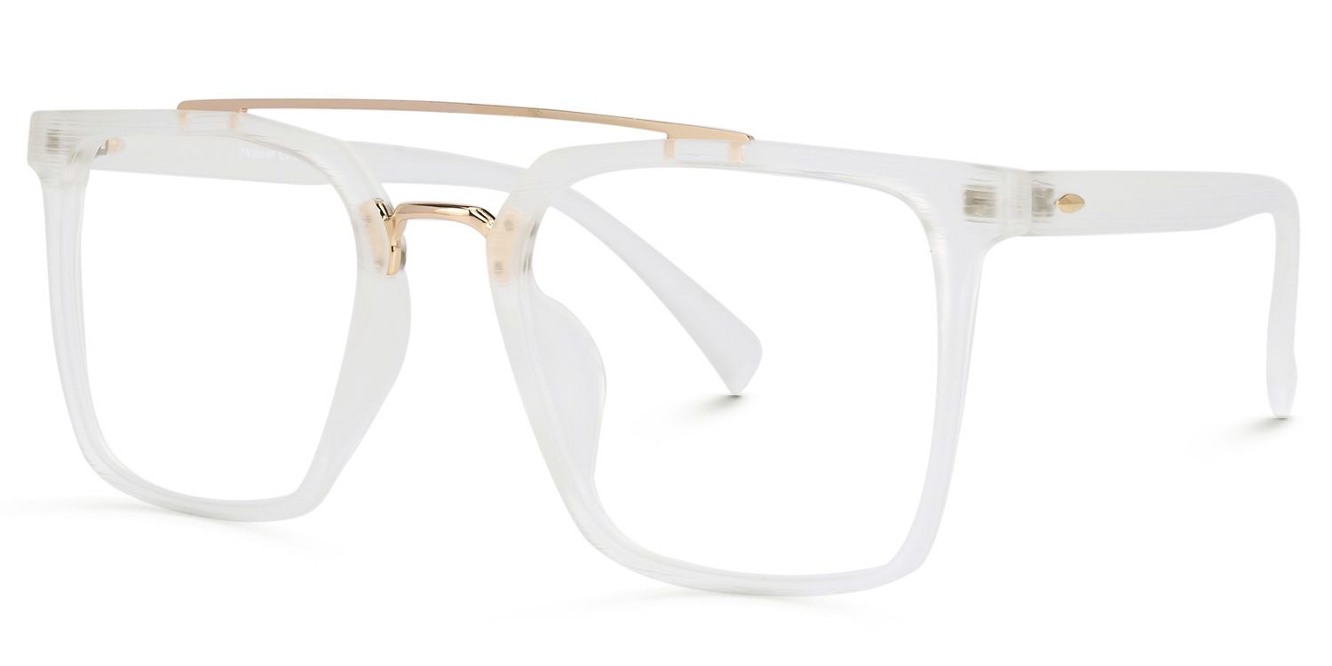 Shumac Blanc Aviateur Lunettes1