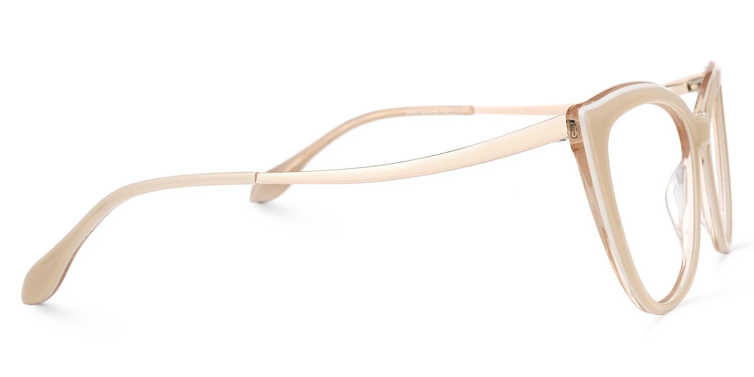 Mila Beige Cateye Lunettes3