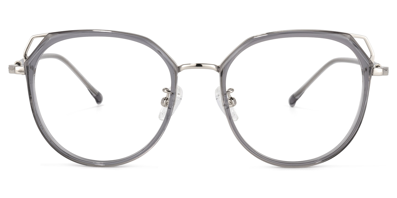 Ofelia Lunettes géométriques gris cristal0