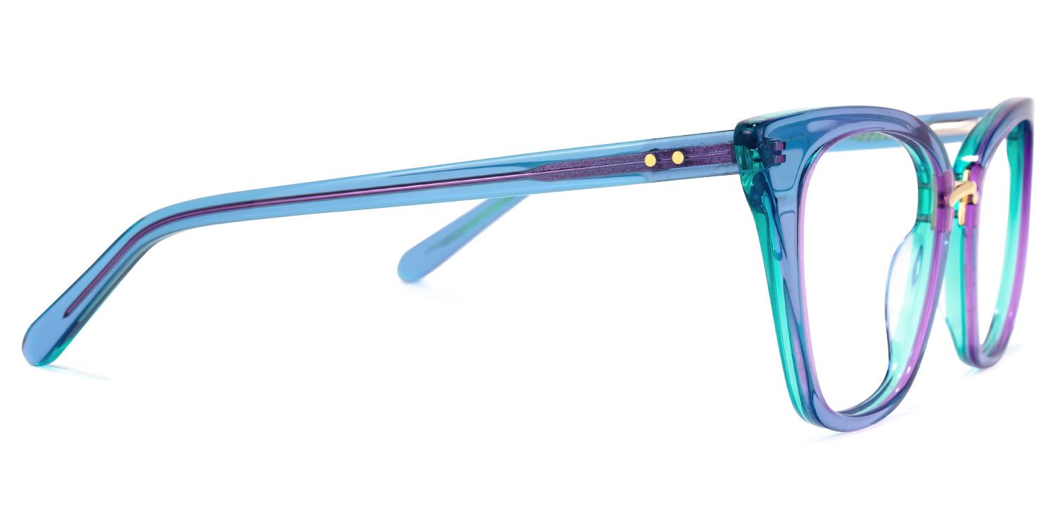 Martha Bleue Cateye Lunettes3