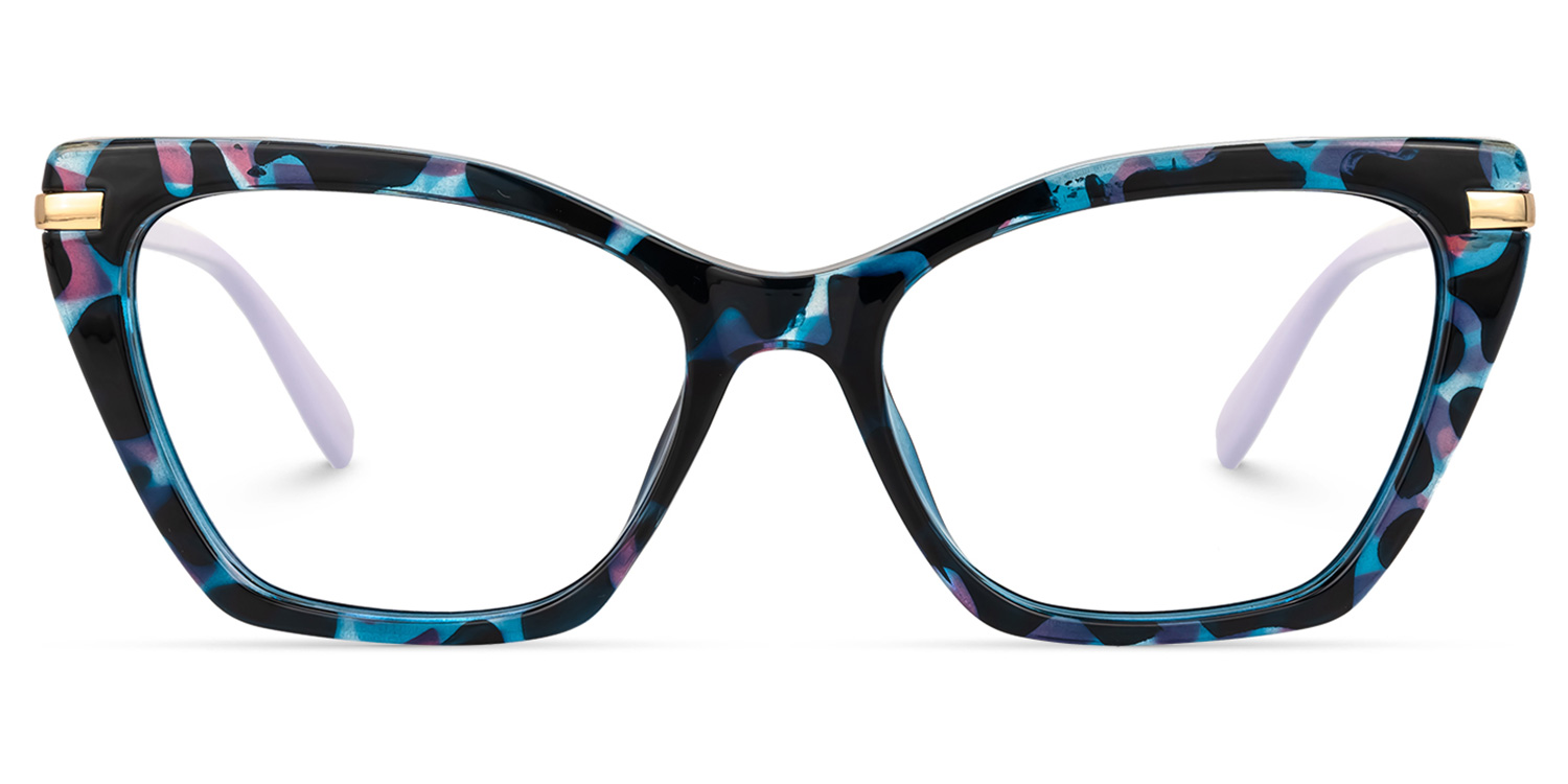 Pattie Bleue Floral Cateye Lunettes0