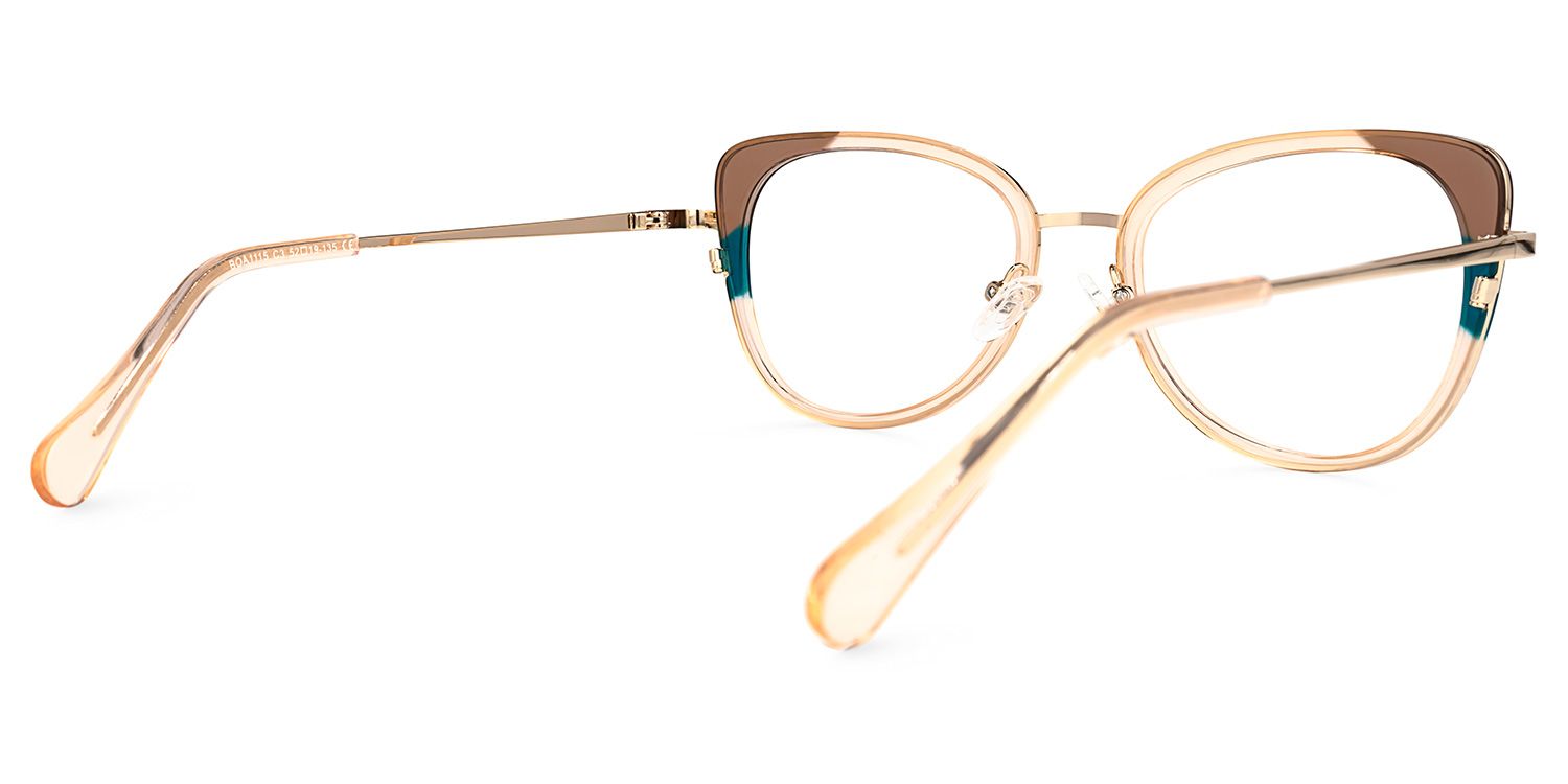 Eleanora Marron Cristal Cateye Lunettes3
