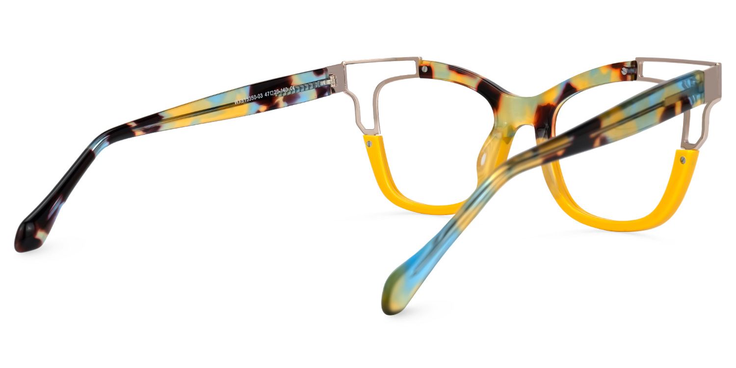 Rhoden Jaune Cateye Lunettes3