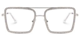 Diva Argenté Carré lunettes1