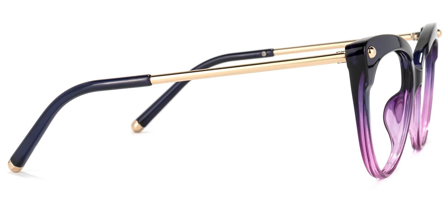 Alivia Noir Violet Cateye Lunettes3