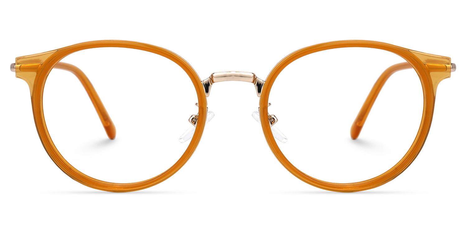 Zschopau Orange Ronde Lunettes0
