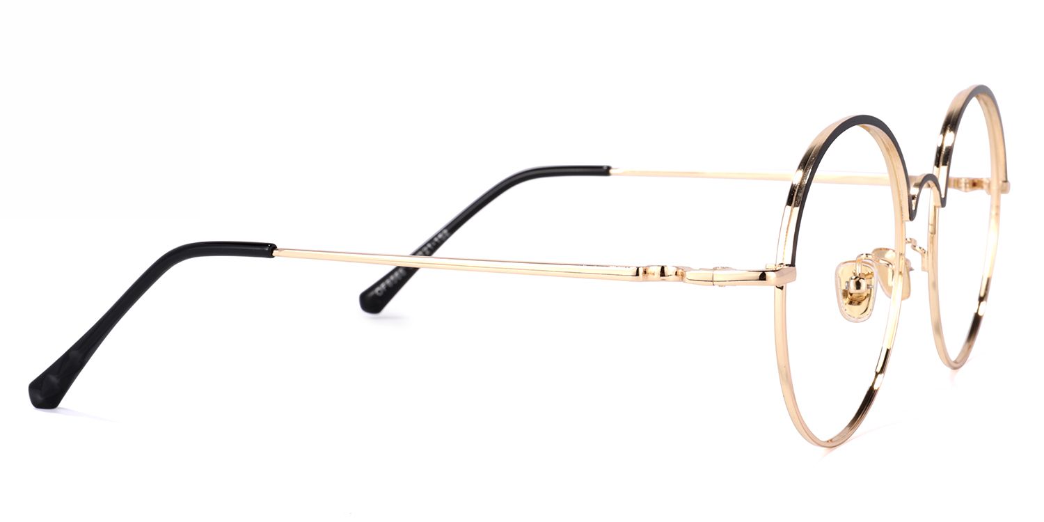 Beverly Lunettes rondes en métal doré3