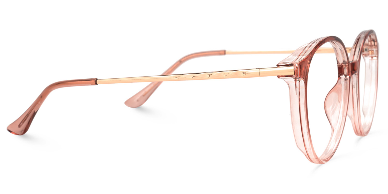 Justina Marron Cristal Ronde Lunettes2