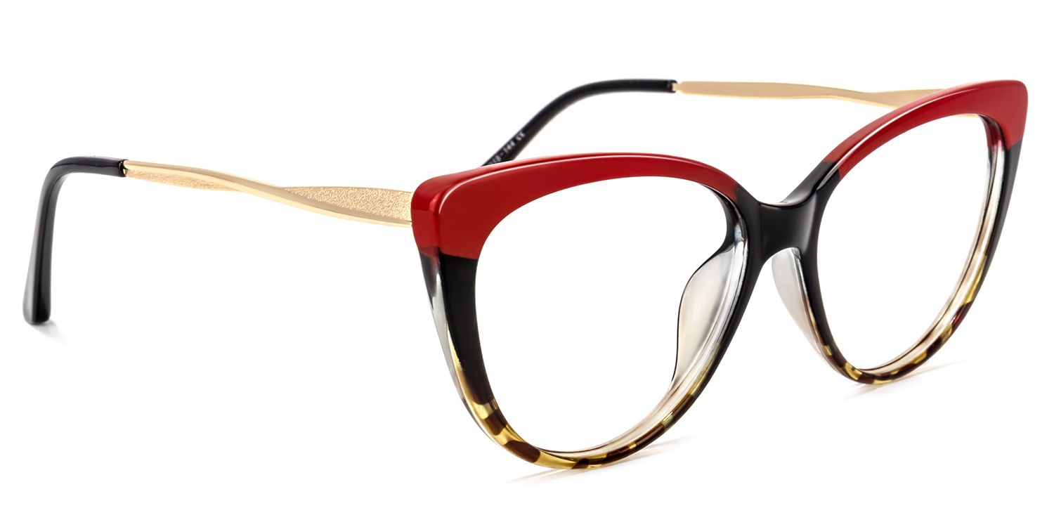 Marcus Rouge Cateye Lunettes1
