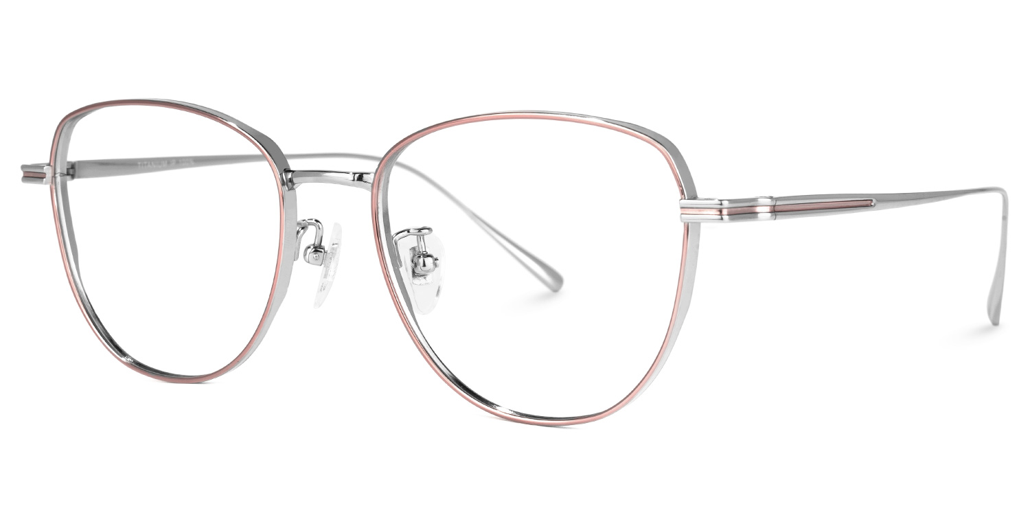 Sacajawea Rose Argent Carré Lunettes1