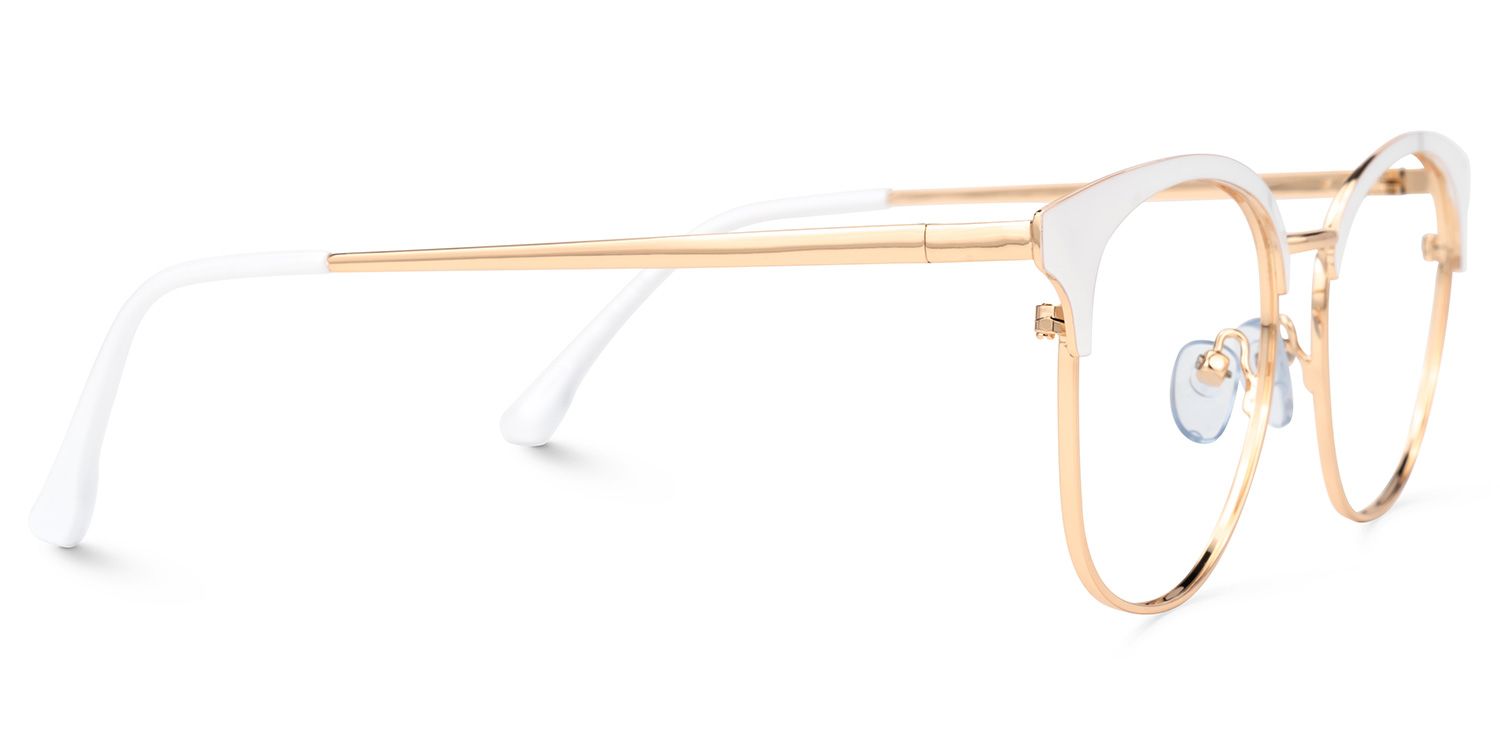 Isadora Blanc Or Browline Lunettes2