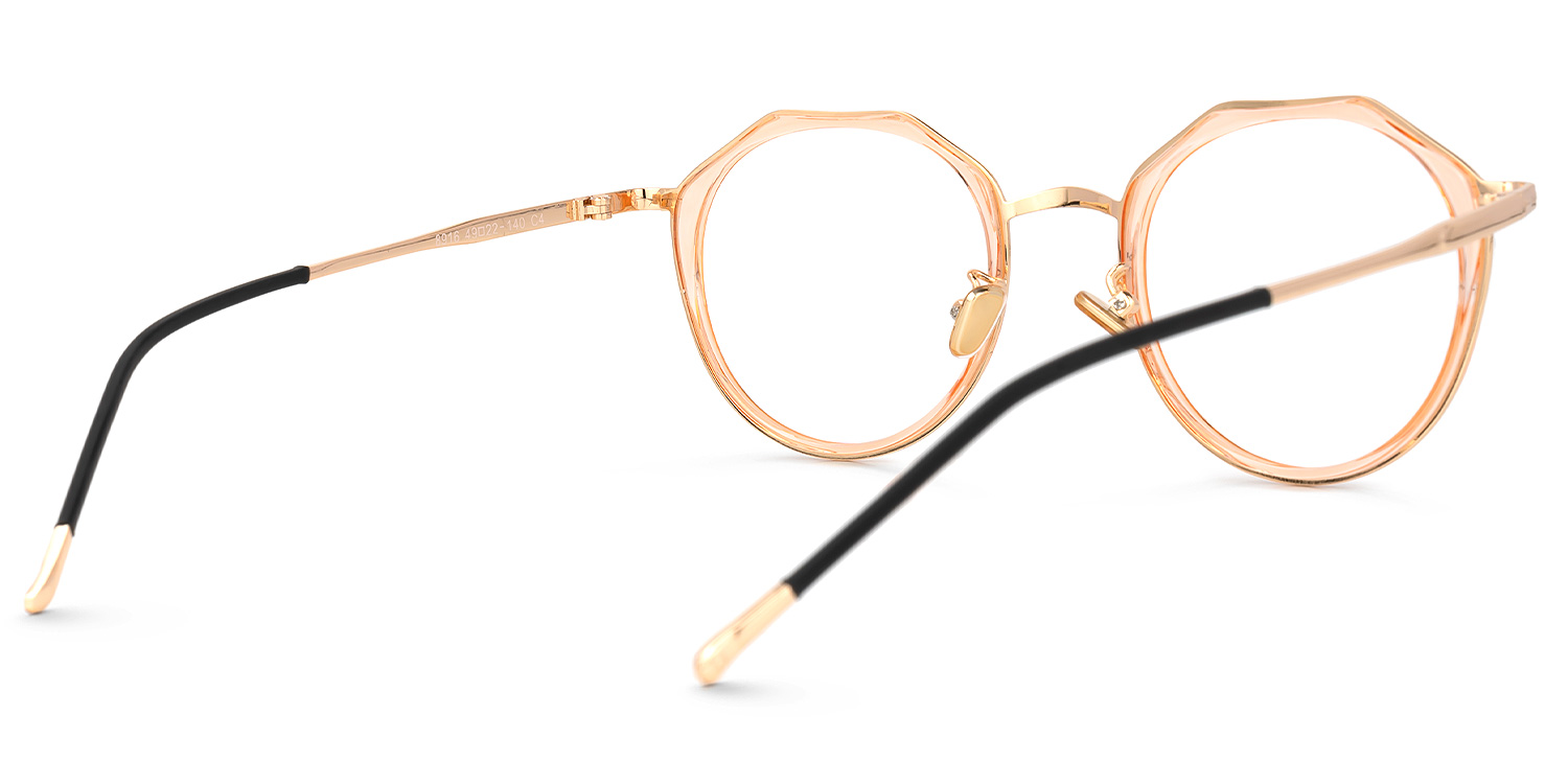 Helewise Orange Géométrique Lunettes3