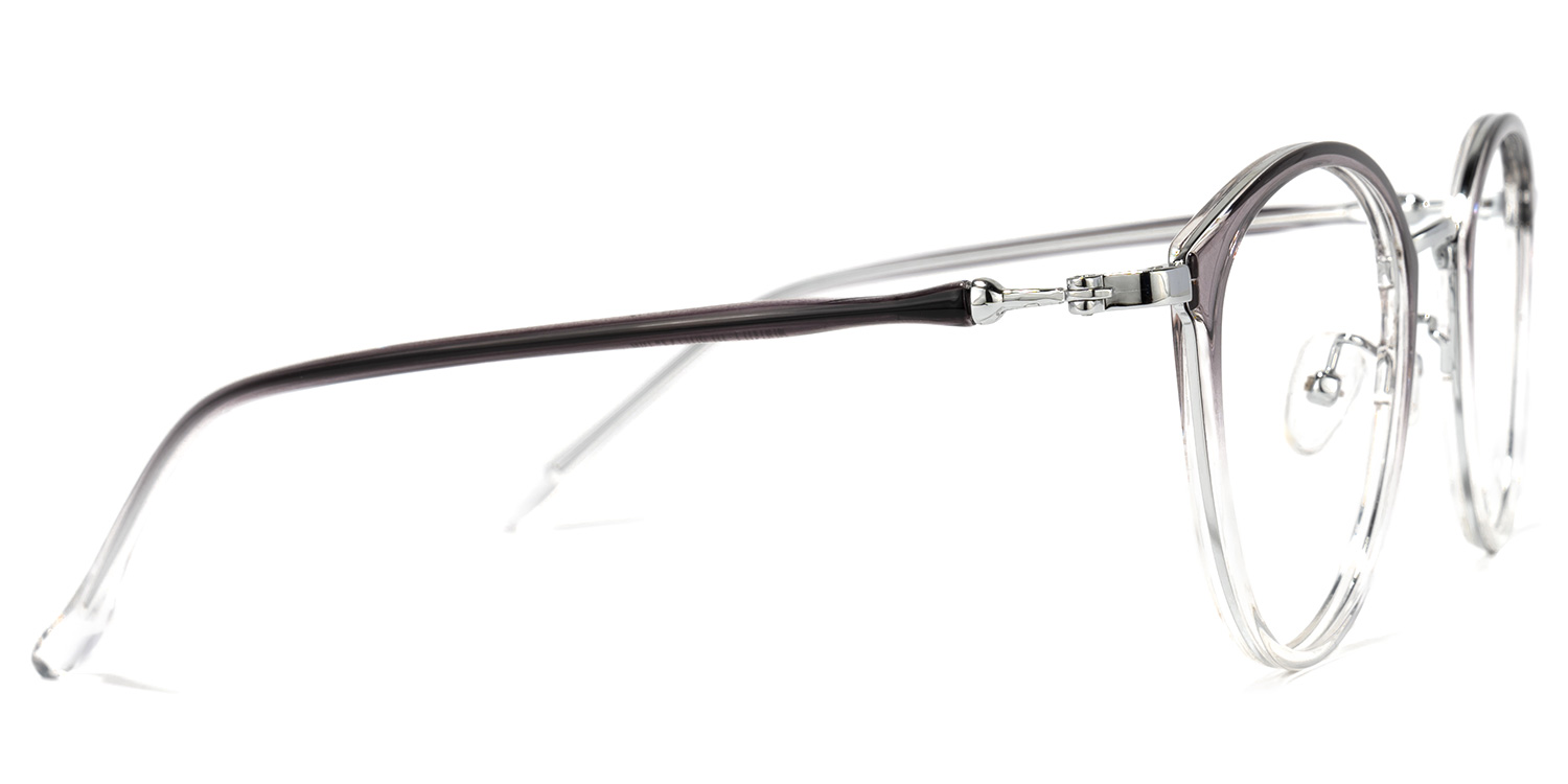 Basilia Lunettes rondes en cristal noir2