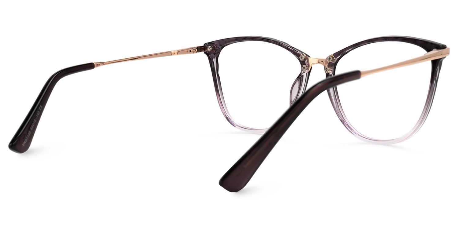 Vaughan Noir-Cristal Cateye Lunettes2