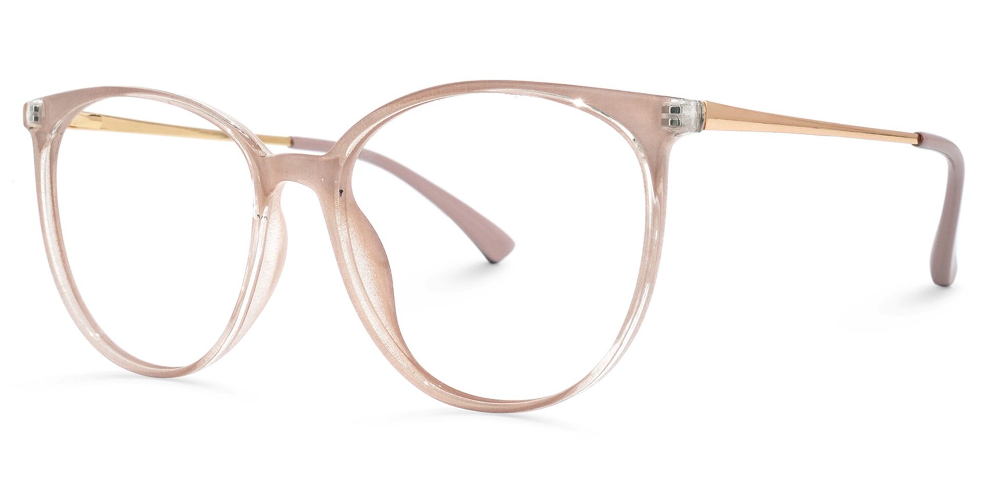 Yale Marron Clair Ronde Lunettes1