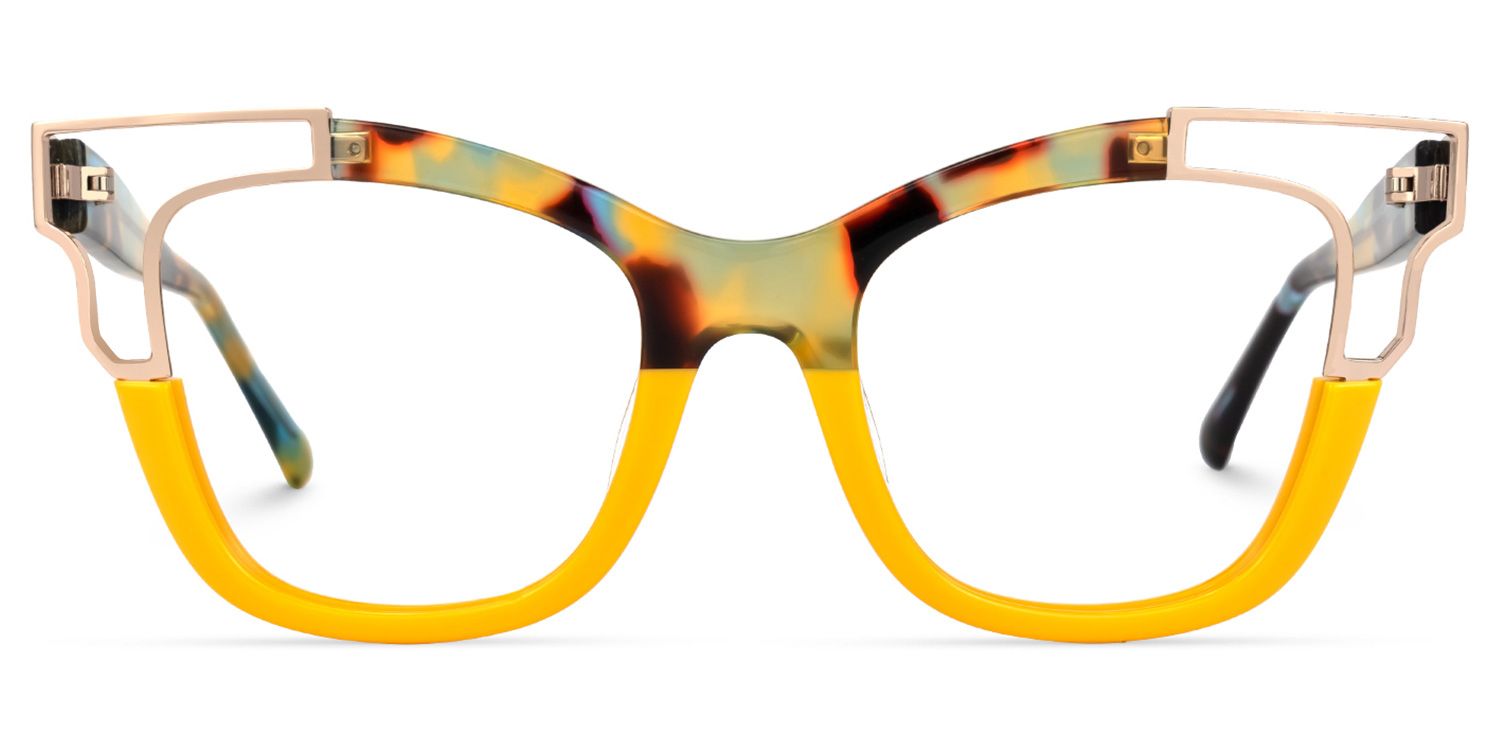 Rhoden Jaune Cateye Lunettes0