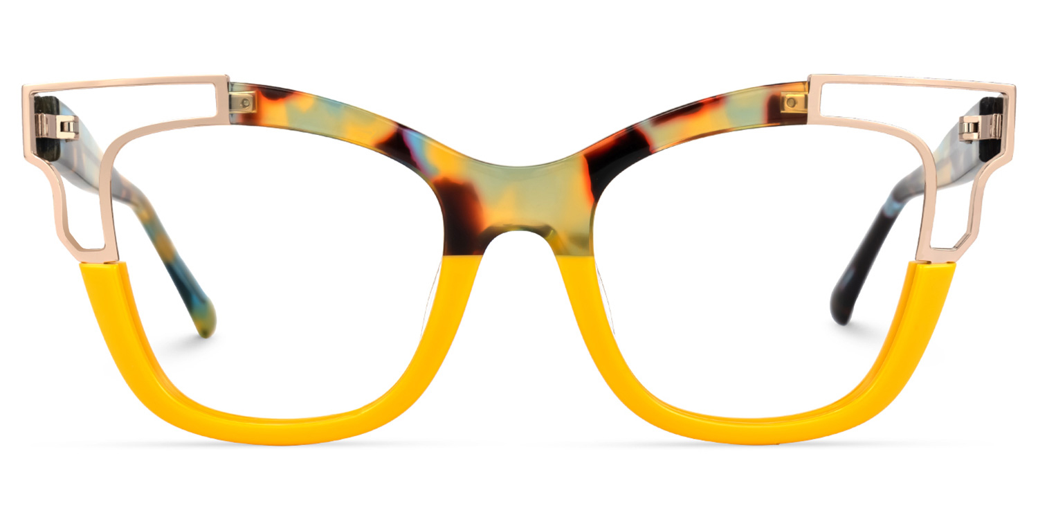Rhoden Jaune Cateye Lunettes0