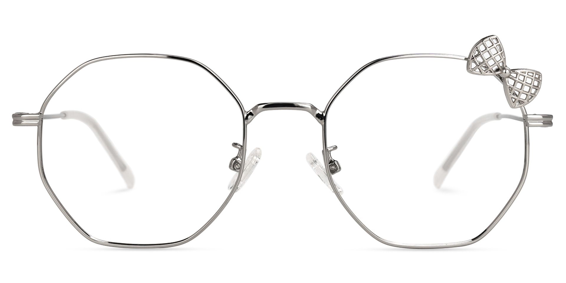 Kaitlyn Lunettes géométriques argentées 0