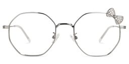 Kaitlyn Argent Rectangulaire lunettes0