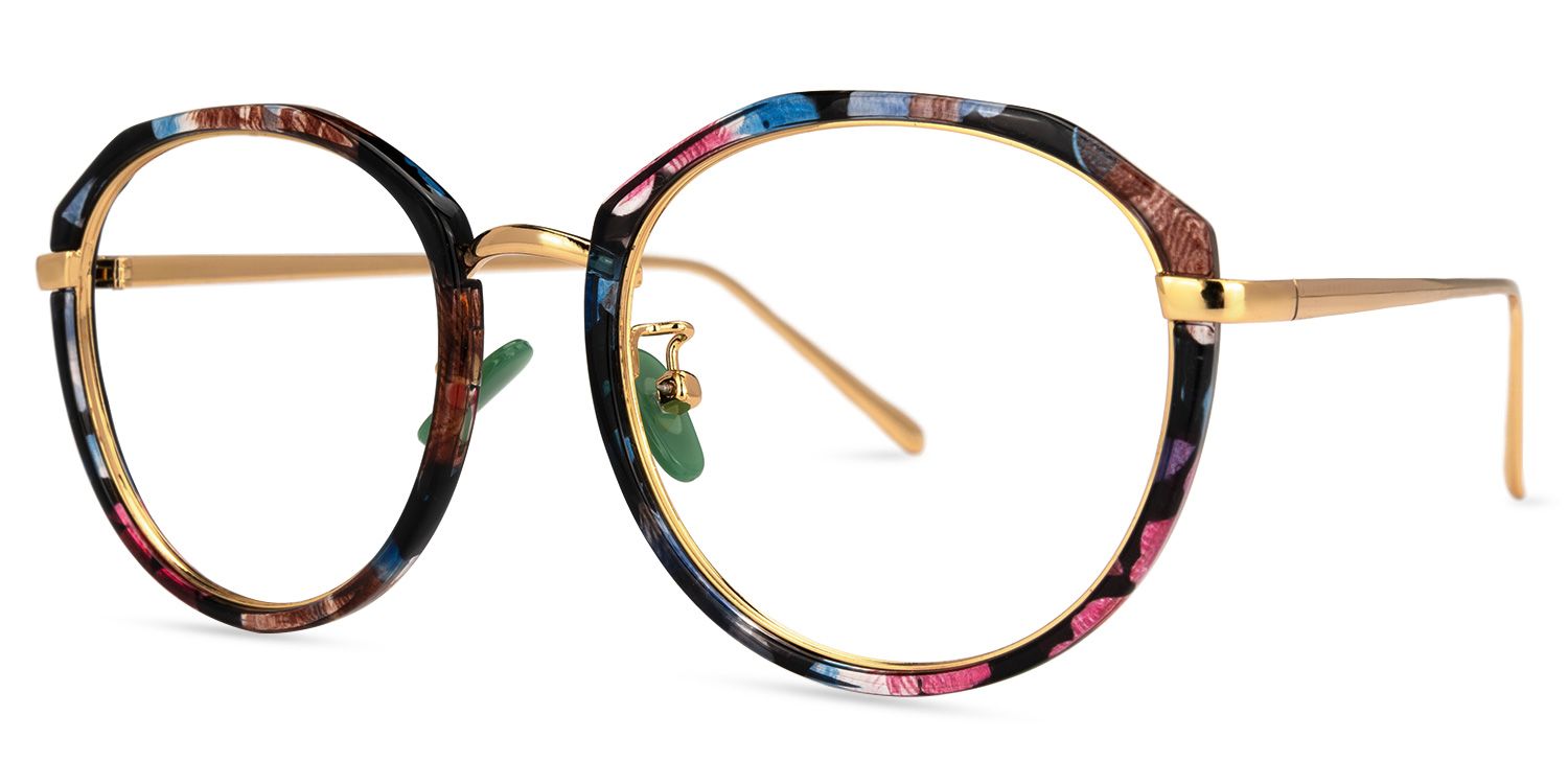 Xavia Lunettes géométriques à motif floral 1