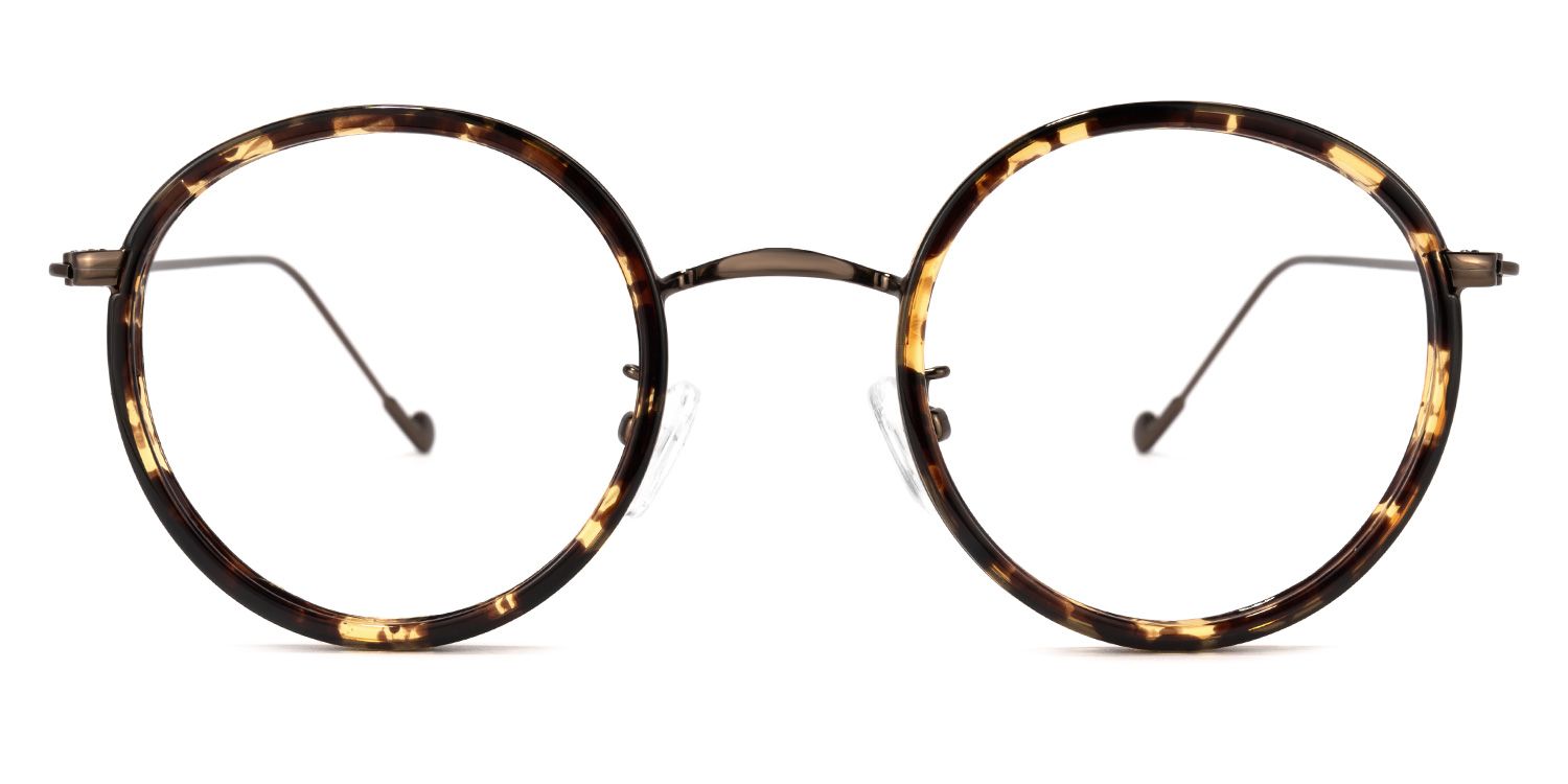 Alba Lunettes rondes Jaune Tortoise0