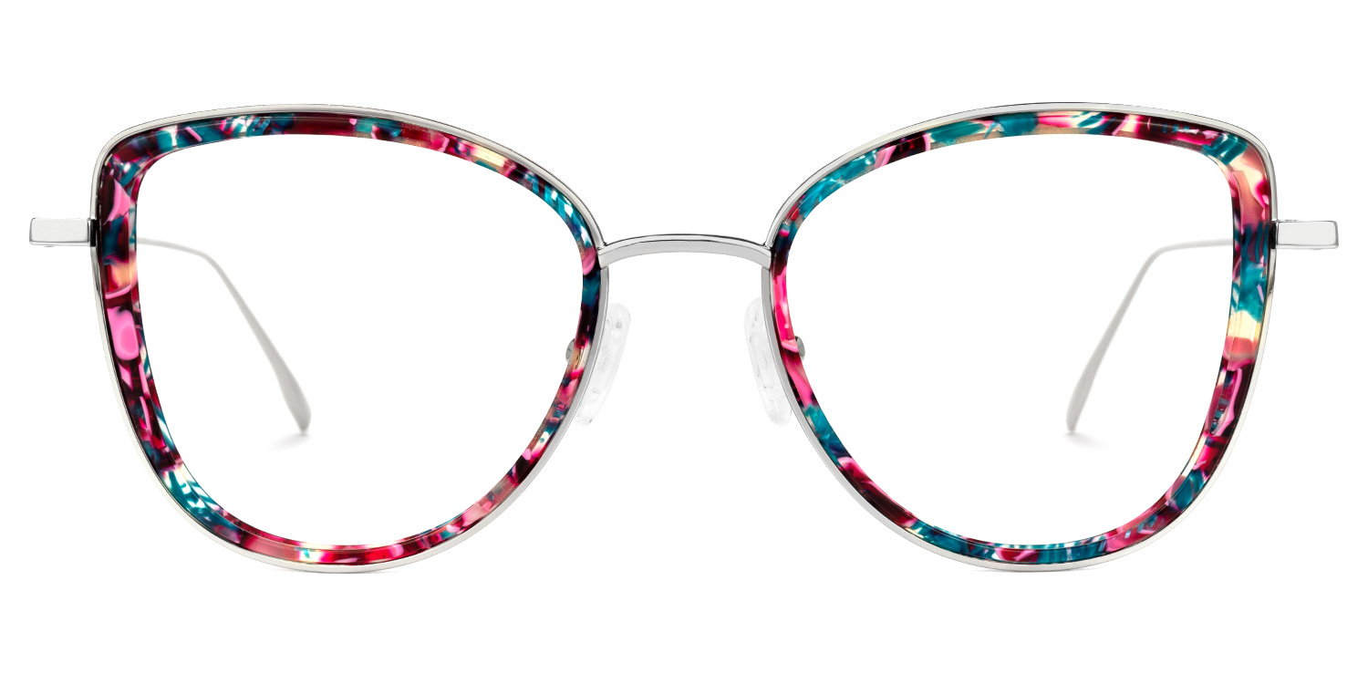 Sahro Blue-Floral Cateye Lunettes0