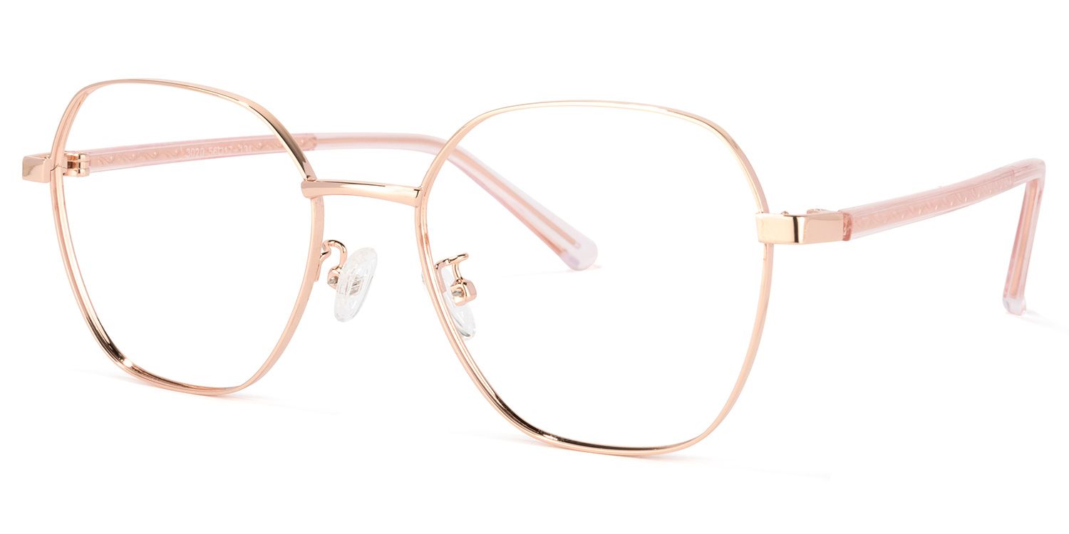 Perry Lunettes géométriques dorées1